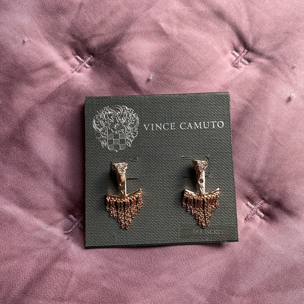 Vince Camuto Rose Gold Ear Jacket Earrings